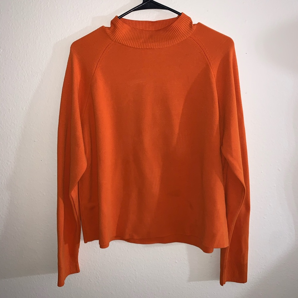 Fall orange long sleeve top